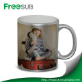 Customed silver mug dye sublimation mugs wholesale